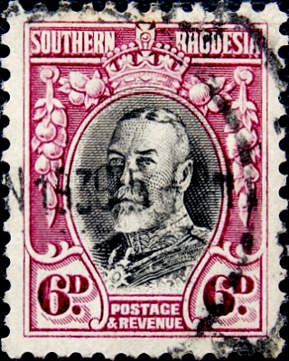 Родезия Южная 1931 год . Король Георг V . 6 p . Каталог 3,0 фунта. (1)